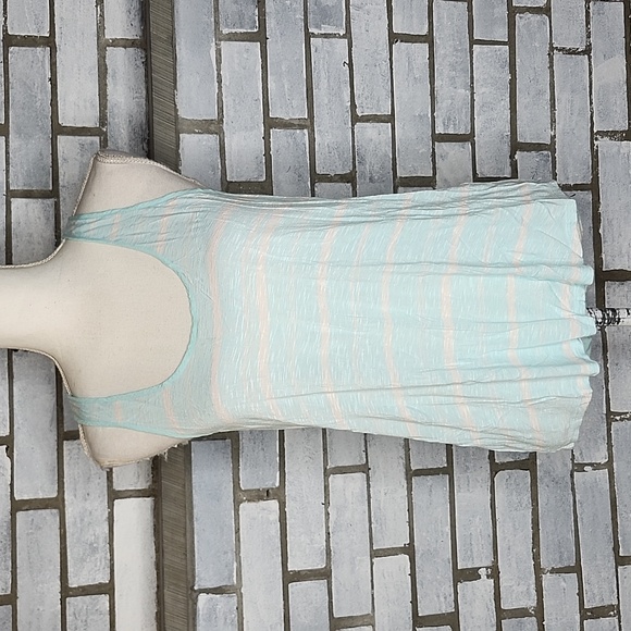 Lilka Anthropologie Sleeveless Striped Tank Top Size Small Blue & White - Picture 2 of 12